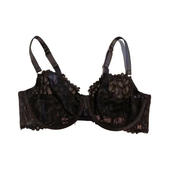 Savage X Fenty Not Sorry Womens 38DD Unlined Lace Balconette Bra Black NWT - Picture 3 of 7